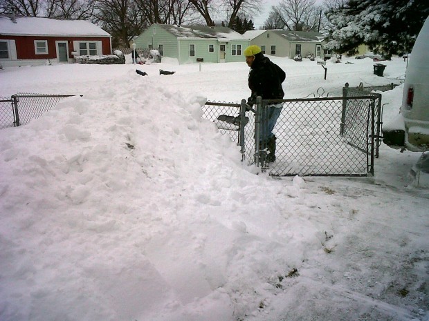 shoveling